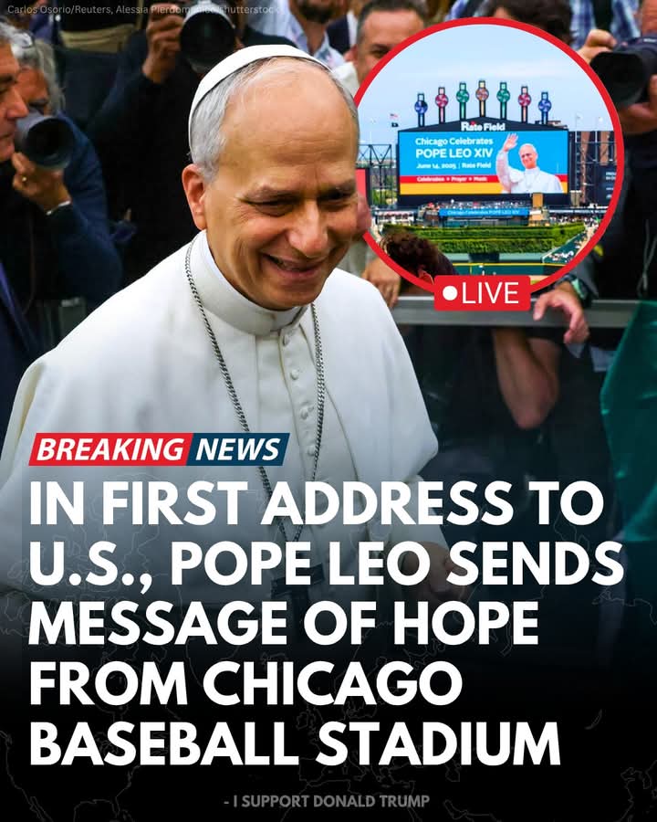 Pope Leo XIV made history on June 14, 2025, as he delivered his first public address to the United States from the Chicago White Sox’s stadium.